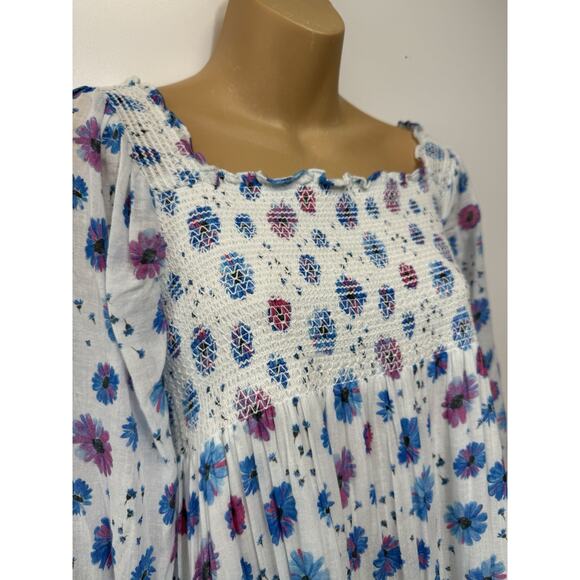 Love Shack Fancy Miri Dress Sz M Floral Square Neck Ruffle Tiered Midi Coquette - Picture 5 of 16